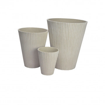 Vaso grande in fibra sintetica diametro 39 cm altezza 46 cm colore bianco