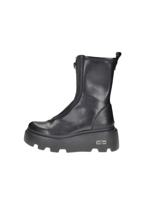 Stivali New Rock 3554 Mid In Ecopelle Elasticizzata Con Cerniera Frontale E Imbottito In Pelle Tacco Alto 5 Cm