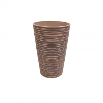 Vaso grande in fibra sintetica diametro 41 cm altezza 60 cm colore taupe