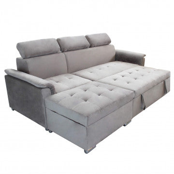 Divano componibile design moderno con chaise longue Divani Hobby Shop Solution   