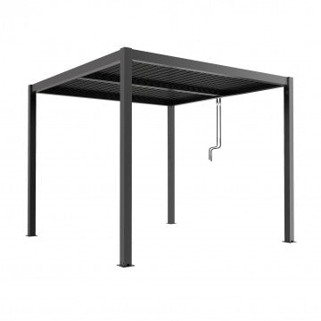 Pergola bioclimatica 3x3 con lamelle orientabili in alluminio