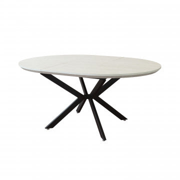 Tavolo rotondo allungabile in melaminico effetto legno 120/160x120
