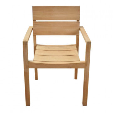 Poltrona impilabile in teak, dimensioni 58x60x80 cm, peso 10 kg