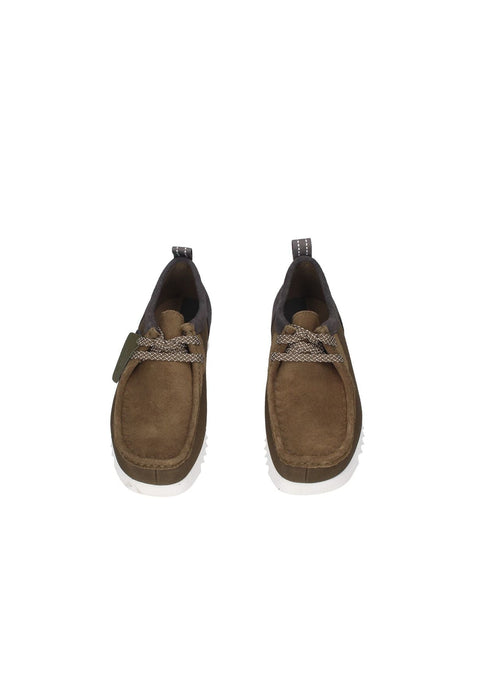 176226 Clarks Wallabee Scarpe In Camoscio E Tessuto Con Chiusura A Lacci Sottopiede In Pelle E Suola In Gomma Da 3 Cm