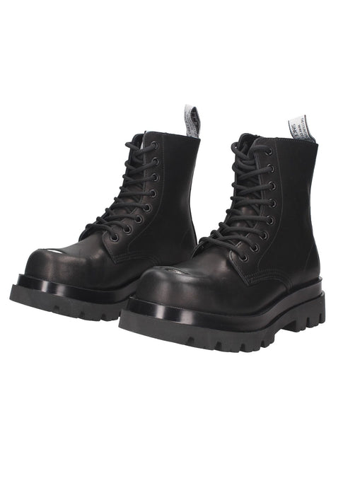 Boot Bolt Due Zero Mid In Pelle Con Punta In Metallo E Tacco Alto Cinque Centimetri Cult