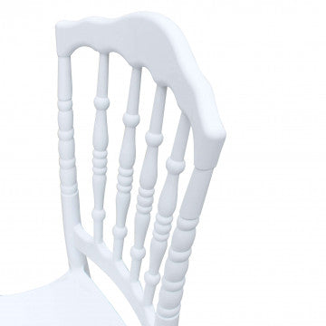 Chaise empilable Trudy En polypropylène blanc - Dimensions : 40 x 39 x 92 cm
