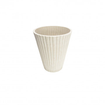 Vaso grande in fibra sintetica diametro 39 cm altezza 46 cm colore bianco