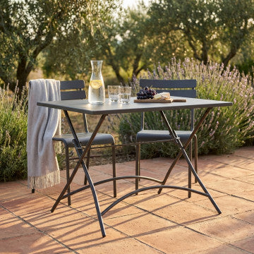 Tavolo pieghevole 110x70 cm acciaio elettroforesato trattamento antiruggine