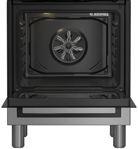 Cucina a Gas 4 Fuochi Forno Elettrico Inox 60x60 cm