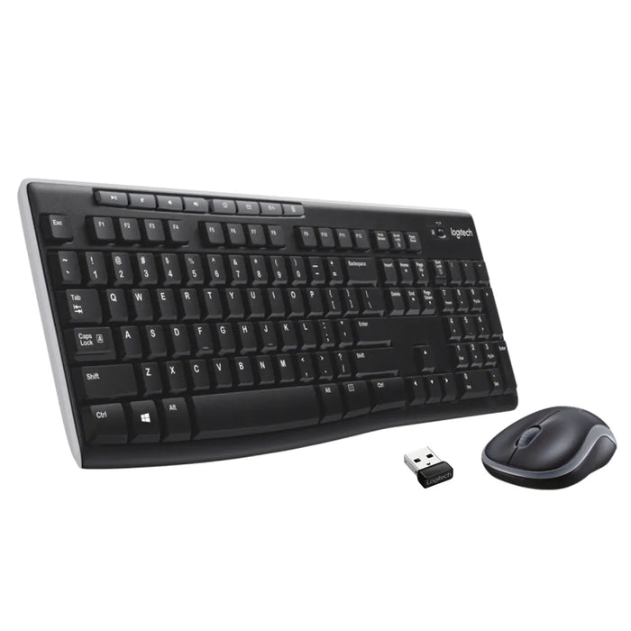 Kit Tastiera e Mouse Senza Fili Nero Logitech MK270