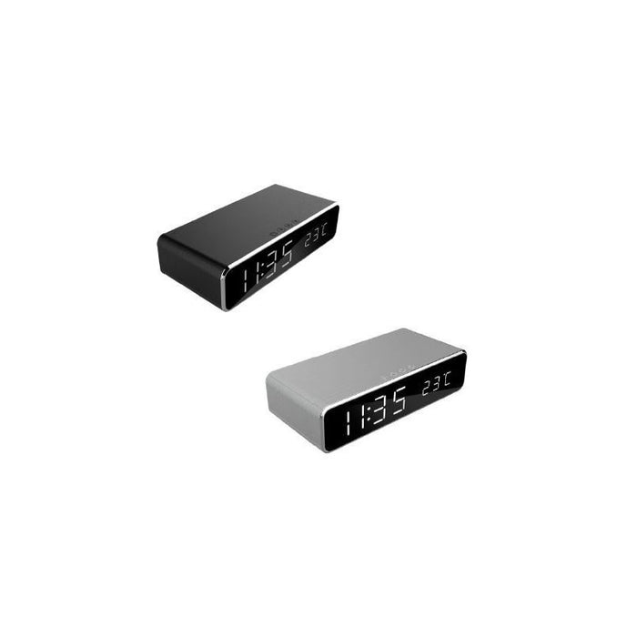 Techmade Sveglia Con Funzione Ricarica Cel.wireless Silver Dac-wpc-...