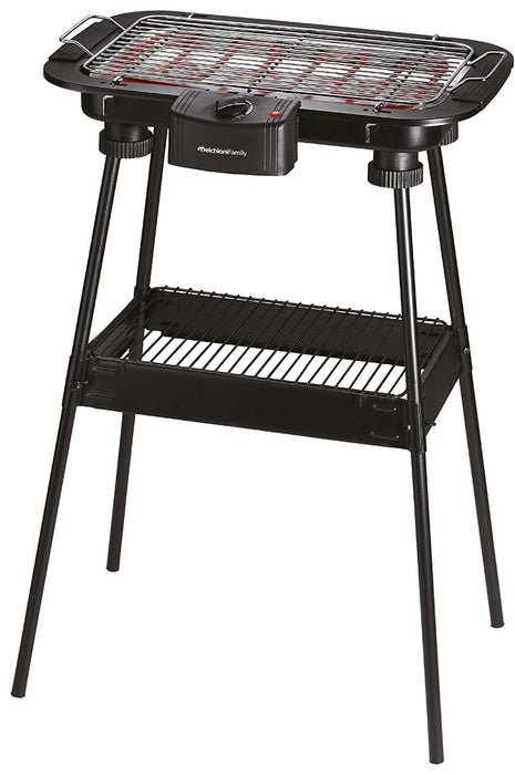 Barbecue Elettrico Piedistallo 38x22cm 2000W Nero