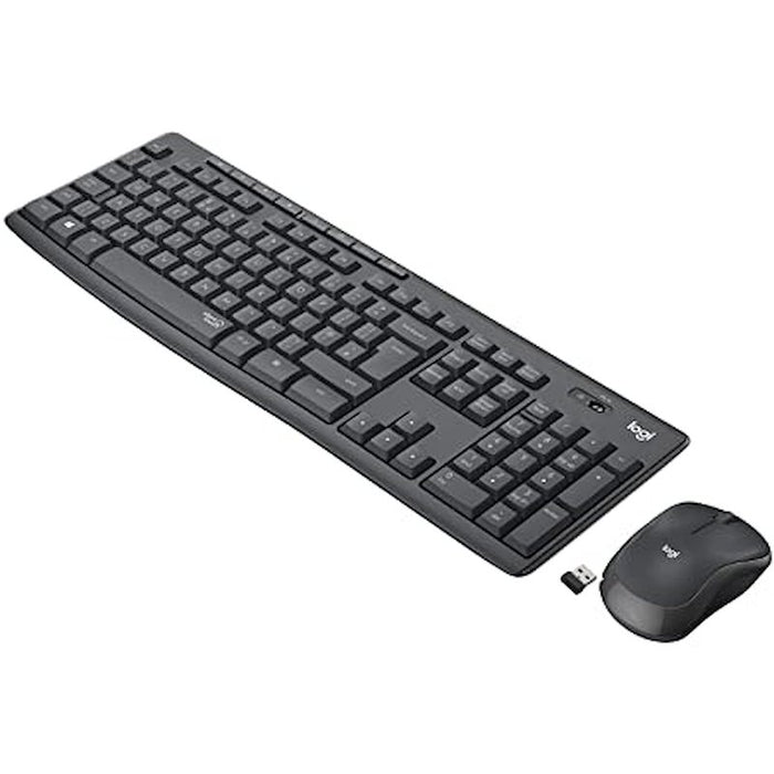 Kit Tastiera Mouse Senza Fili Grigio Grafite Logitech MK295