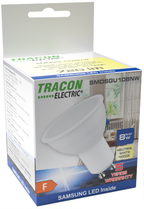 Faretto LED SMD 8W Bianco Naturale 4000K 630lm