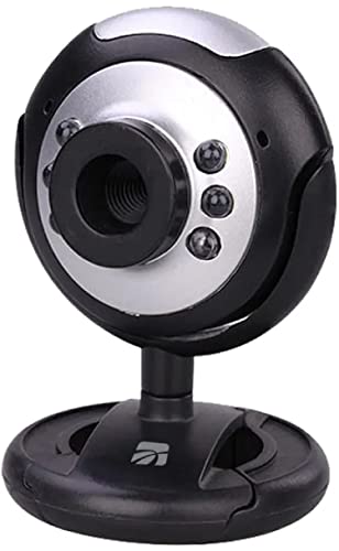 Webcam HD 640x480 USB Nero con Microfono e Luce LED