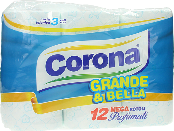 Carta Igienica Corona 12 Rotoli Grande Formato