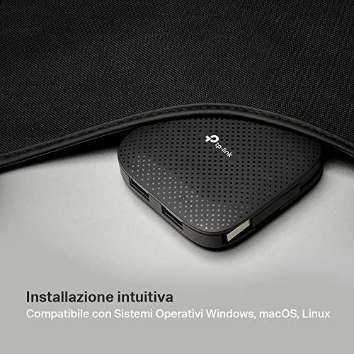 Hub USB 3.0 4 Porte Compatto Nero