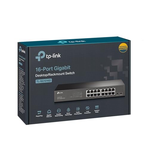 Switch di Rete 16 Porte Gigabit 10/100/1000 Mbps