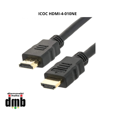Cavo HDMI 1 Metro Connettori Oro Ethernet 4K