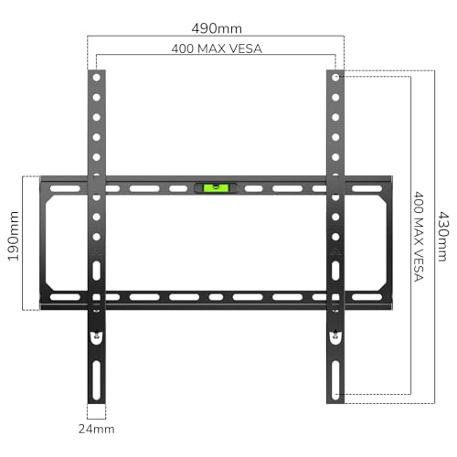 Staffa TV Fissa Extra Slim Nero 32-55 Pollici