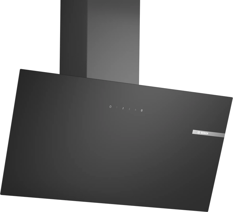 Cappa Vetro a Parete 80cm 220W Luce LED Nera