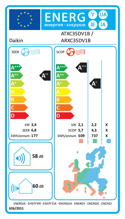 Condizionatore Daikin Siesta 12000BTU A++/A+ R32