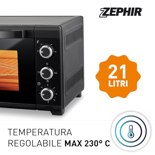 Forno Elettrico 21L Nero Rifiniture Premium 1280W