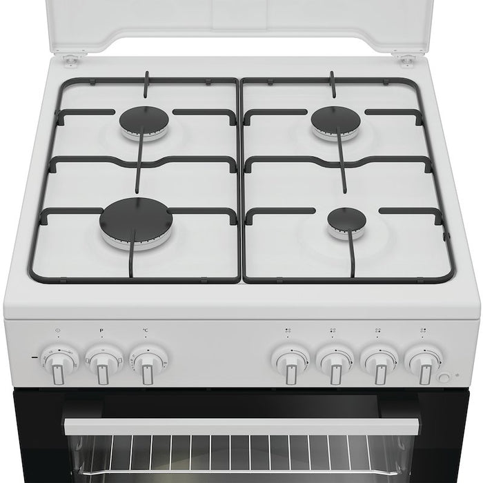 Cucina a Gas 4 Fuochi Forno Elettrico 73L 60x60 Bianca