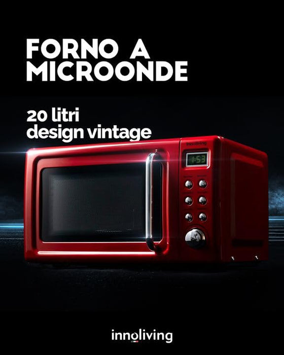 Forno Microonde Vintage Grill 20L 800+700W Beige