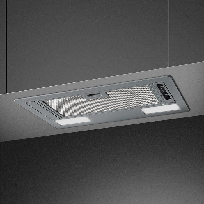 Cappa Aspirante Incasso 54cm 75W Argento Luce LED