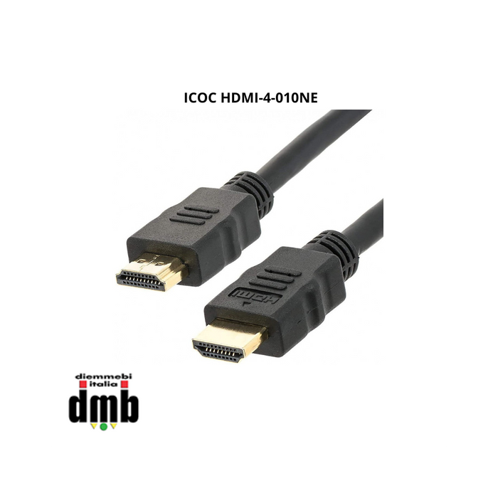 Cavo HDMI 1 Metro Connettori Oro Ethernet 4K