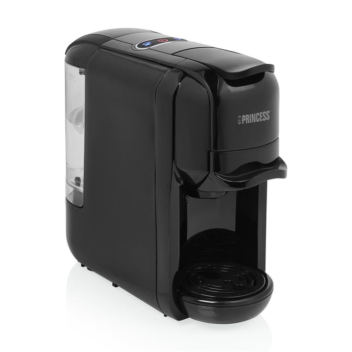 Macchina da Caffè 5 in 1 Nero Inox Capsule Cialde Macinato