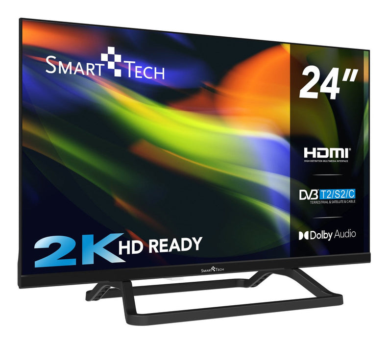 TV 24" HD Senza Cornice 12V Nero