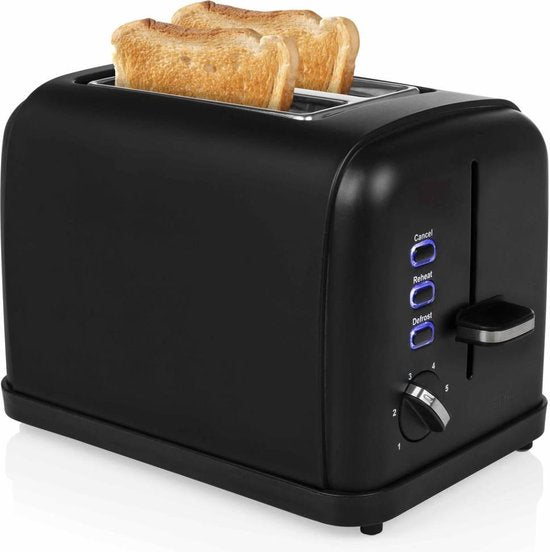 Tostapane Acciaio Nero 2 Pinze 950W