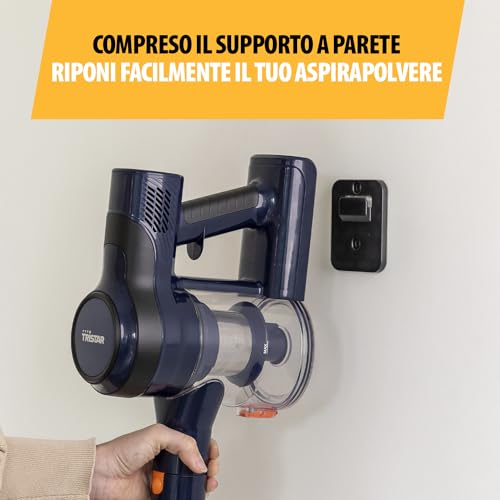 Scopa Elettrica Senza Fili 150W 40min Nero Inox