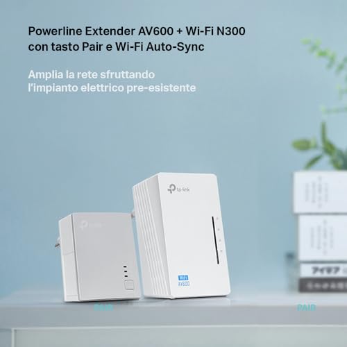 Adattatore Powerline AV600 WiFi 300Mbps TL-WPA4220
