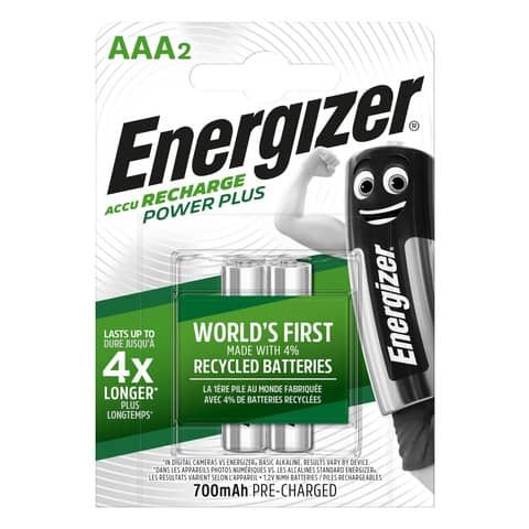 Pile Stilo AAA Ricaricabili Energizer 700mAh 2 Pezzi