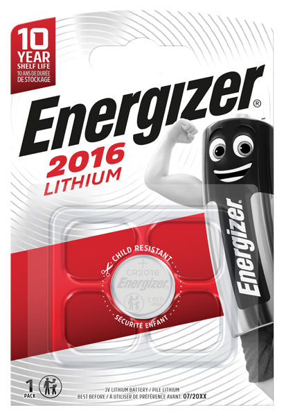 Pila Bottone Litio CR2016 Energizer 1 Pezzo
