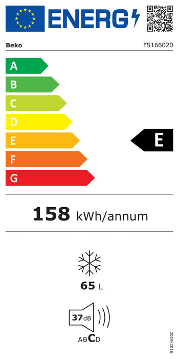 Congelatore Verticale Beko 3 Cassetti Bianco 65 Litri