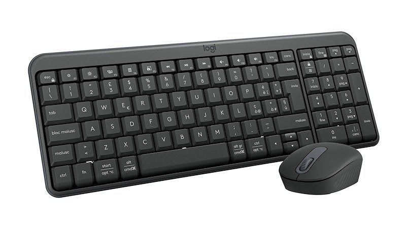 Kit Tastiera Mouse Senza Fili Nero Logitech MK250