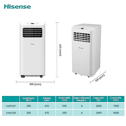 Condizionatore Portatile Hisense 7000BTU Freddo