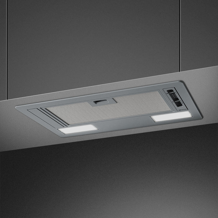 Cappa Aspirante Incasso 54cm 75W Argento Luce LED