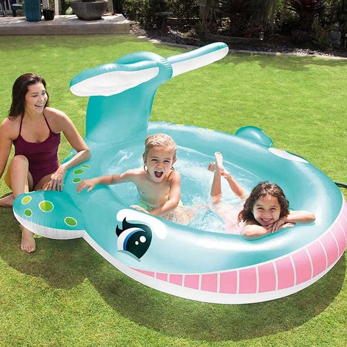 Piscina Balena Gonfiabile Multicolore 201x196x91 cm