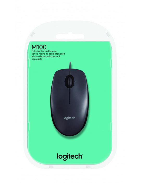 Mouse Ottico USB Logitech M100 Nero