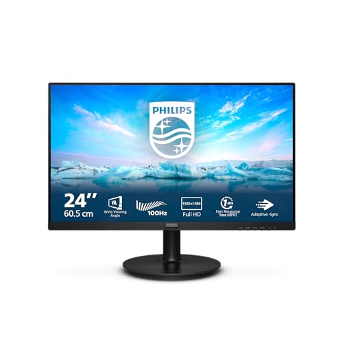 Monitor Philips 24" IPS Full HD VGA HDMI Bianco