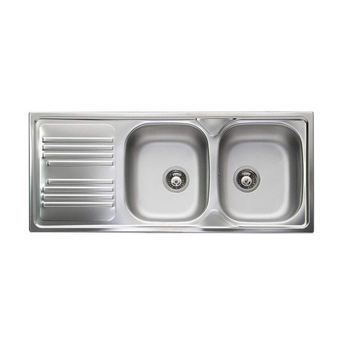 Lavello Smeg Inox Due Vasche Gocciolatoio Sinistra