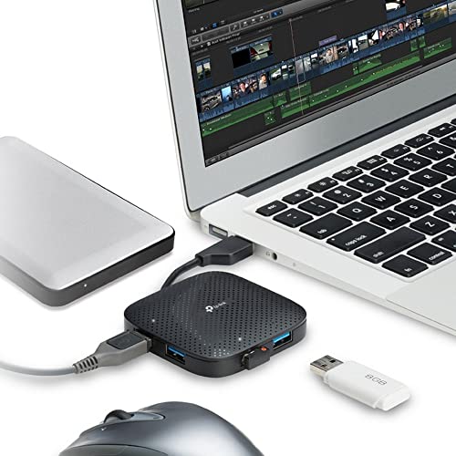 Hub USB 3.0 4 Porte Compatto Nero