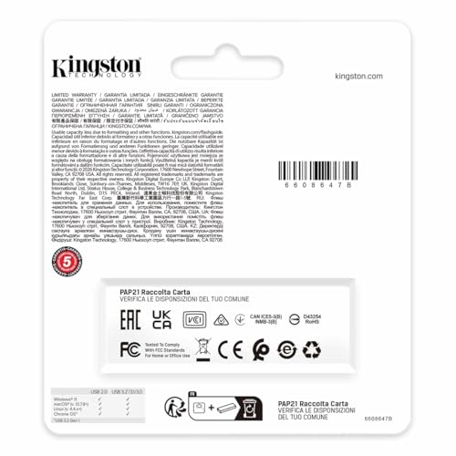 Chiavetta USB Kingston 64GB 3.2 Gen1 Nera