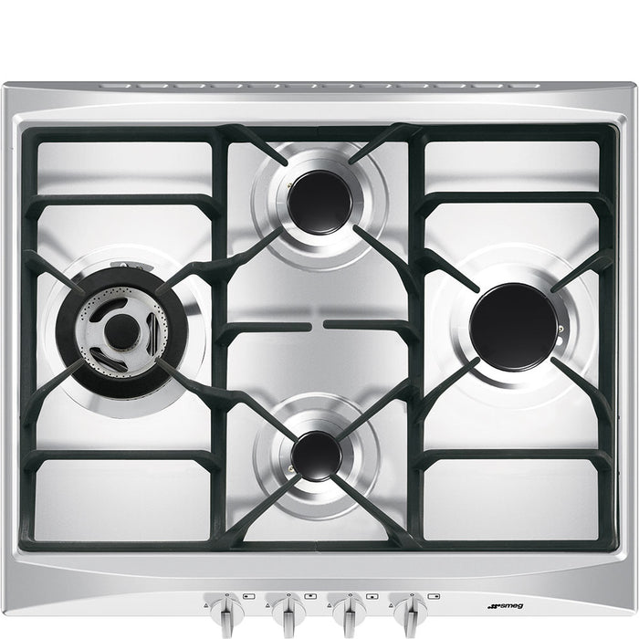 Piano Cottura Incasso Gas 4 Zone 60cm Inox