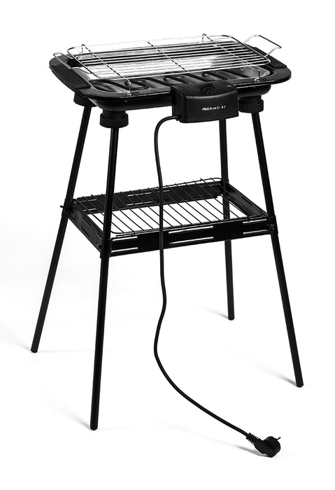 Barbecue Elettrico Piedistallo 38x22cm 2000W Nero